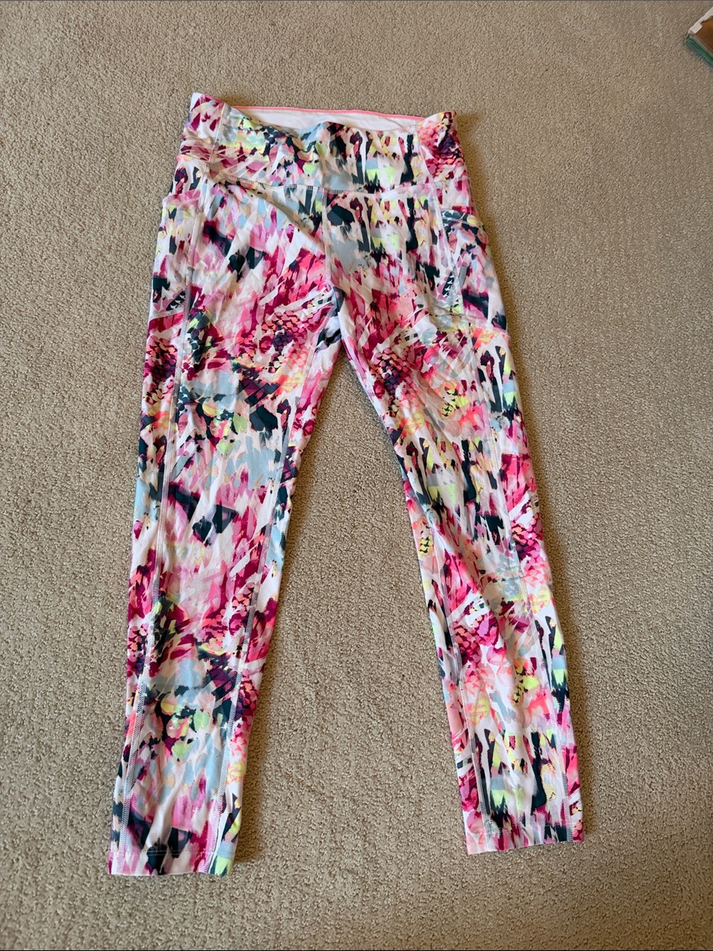 CK Vibrant Pink Floral Print Leggings